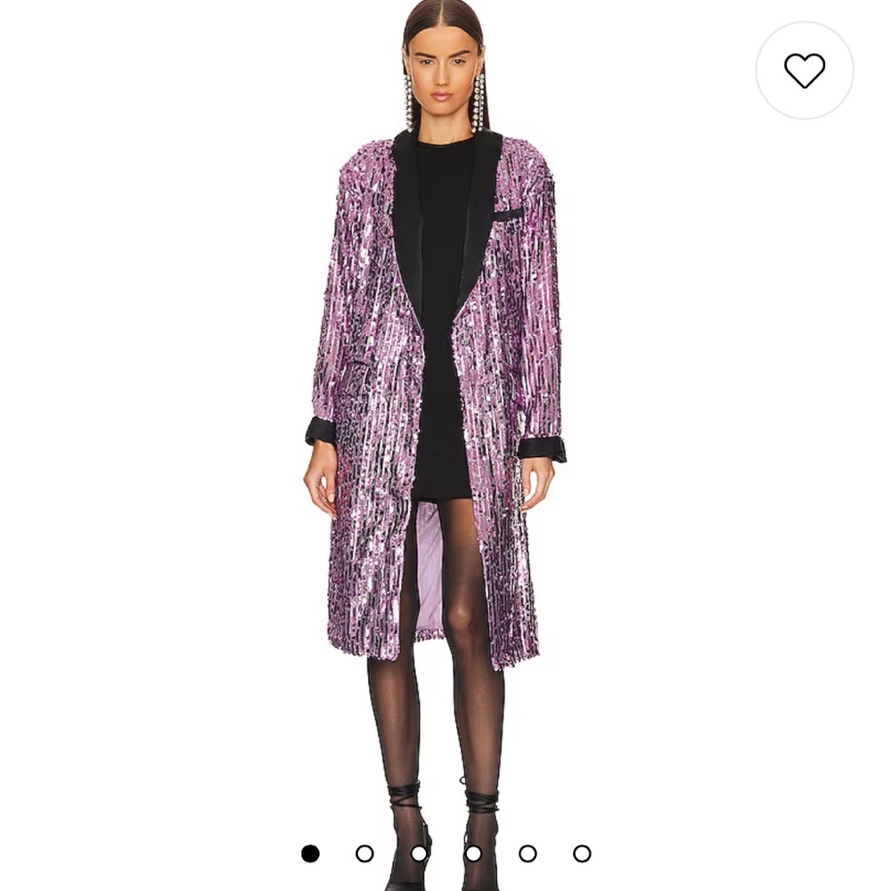 Free People Sequin purple Ella duster. size large worn once